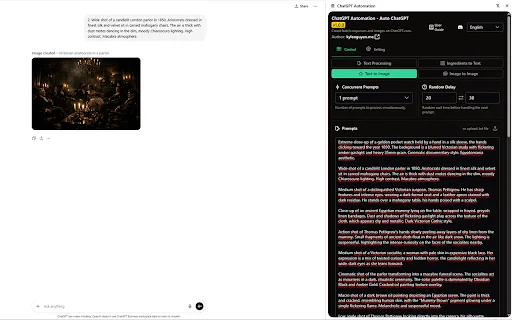 ChatGPT Automation: Automatiza prompts y descarga archivos masivos - Screenshot 1