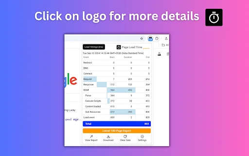 Page Load Timer: Mide la velocidad de tu web al instante - Screenshot 3