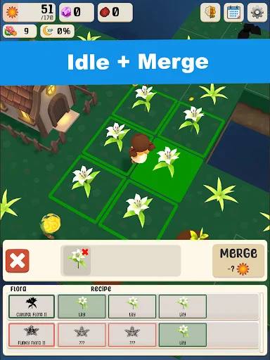 Bloom & Cinder: Merge Garden – Juego de Puzles Relajante - Screenshot 13