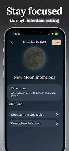 Descarga Luna Focus: Diario Lunar y Crecimiento – Versión 1.9.1 - Screenshot 5